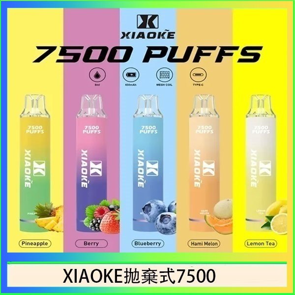 XIAOKE拋棄式7500 梟客XIAOKE一次性電子菸拋棄式7500口